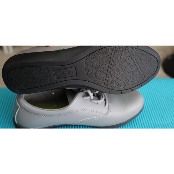 Dr Max Comfort System Lace Up Gray Leather Oxfords Shoes Womens 8.5 Round Toe - Picture 5 of 6
